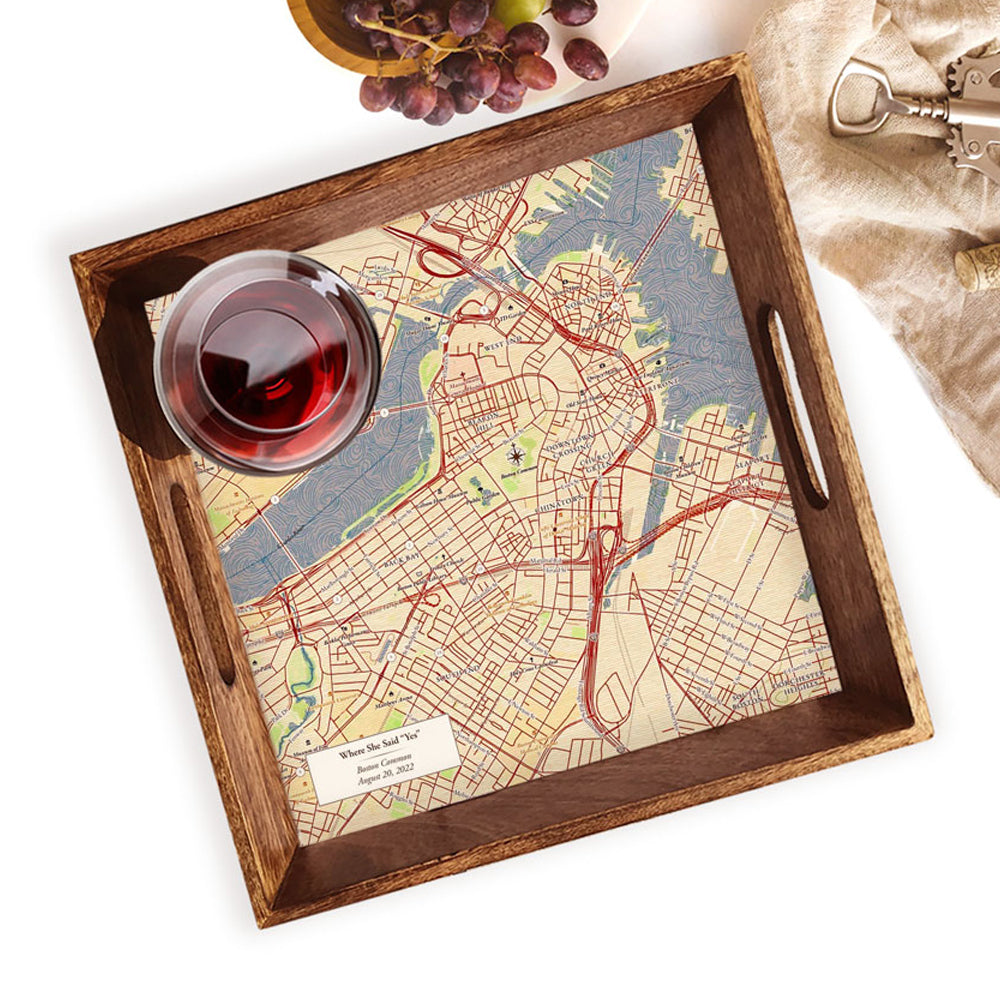 Custom Map Serving Trays