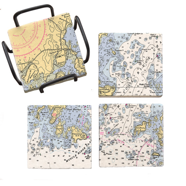 Spruce Head, ME- Marble Coaster Set