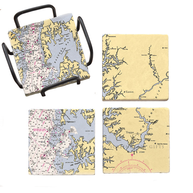 Easton, MD - Marble Coaster Set