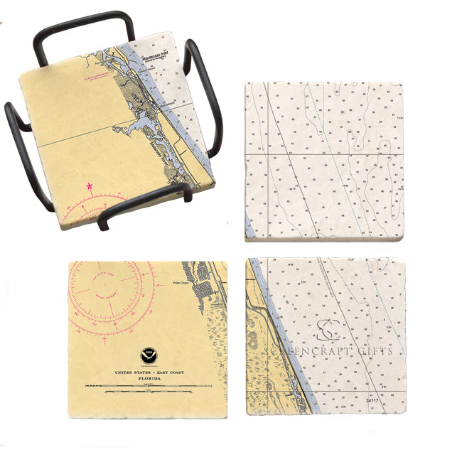 Palm Coast, FL - Marble Coaster Set