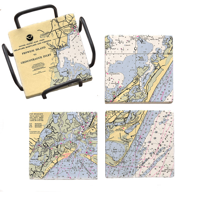 Chincoteague, VA- Marble Coaster Set