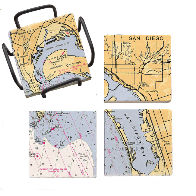 Coronado, CA-  Marble Coaster Set