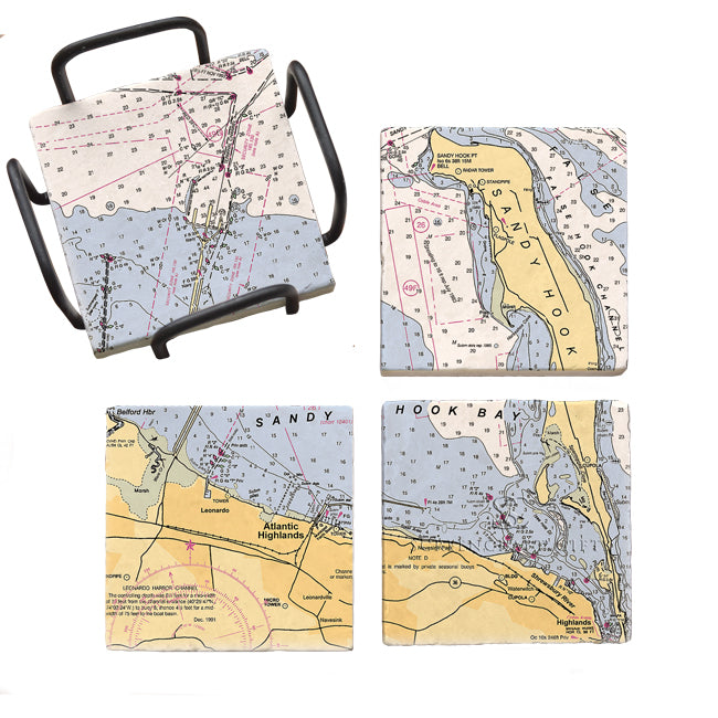 Sandy Hook, NJ - Marble Coaster Set