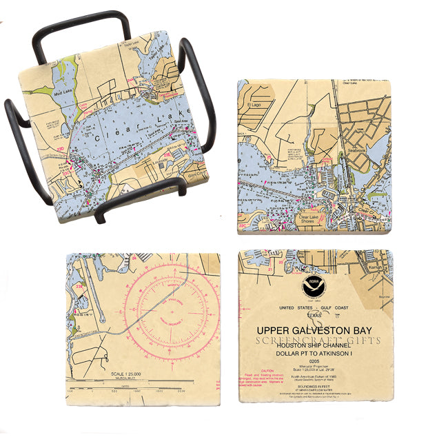 Clear Lake, TX-  Marble Coaster Set
