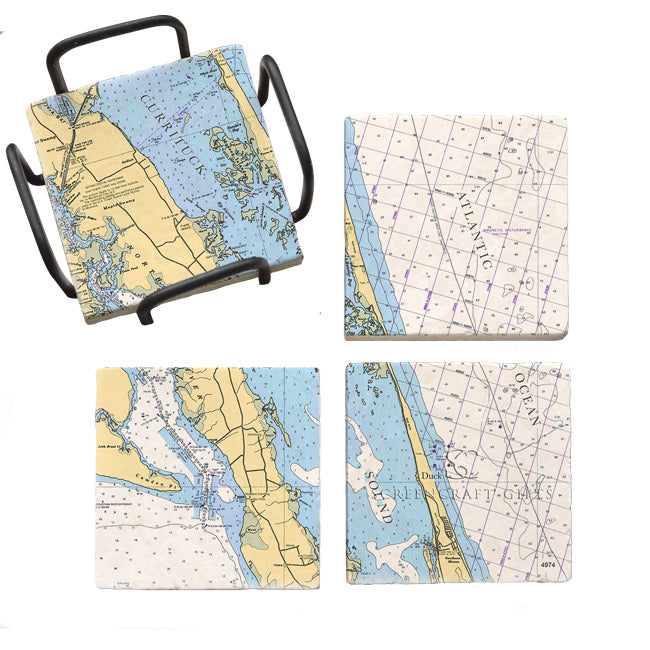 Duck, NC - Marble Coaster Set