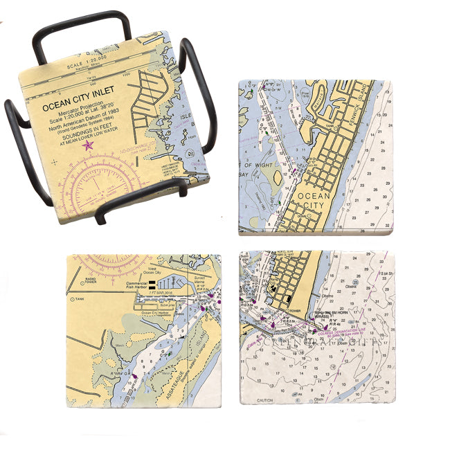 Ocean City, MD- Marble Coaster Set