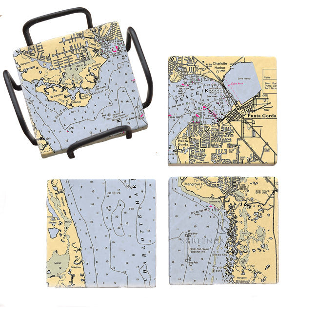 Punta Gorda, FL- Marble Coaster Set