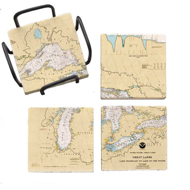 The Great Lakes - Marble Coaster Set