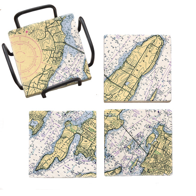 Jamestown, RI- Marble Coaster Set