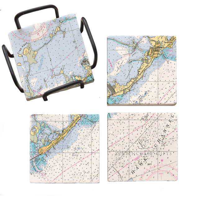 Islamorada, FL- Marble Coaster Set