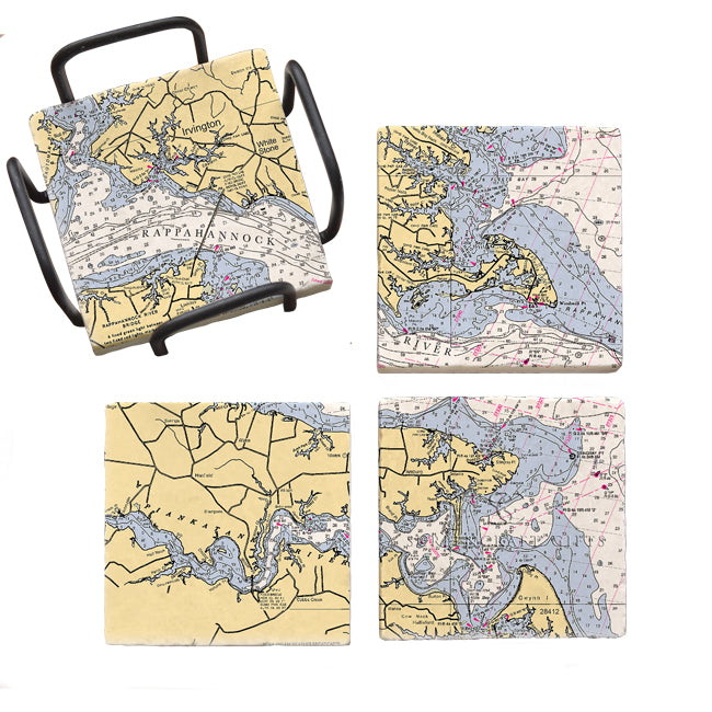 Irvington, VA- Marble Coaster Set