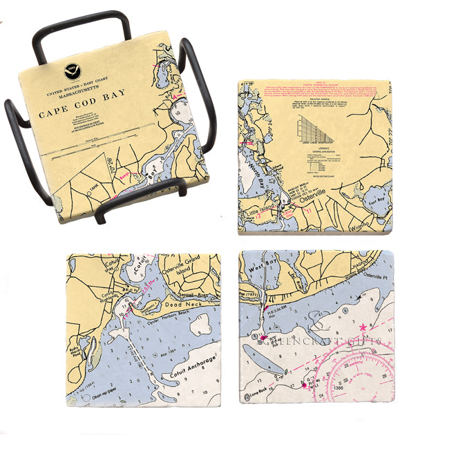 Osterville, MA - Marble Coaster Set