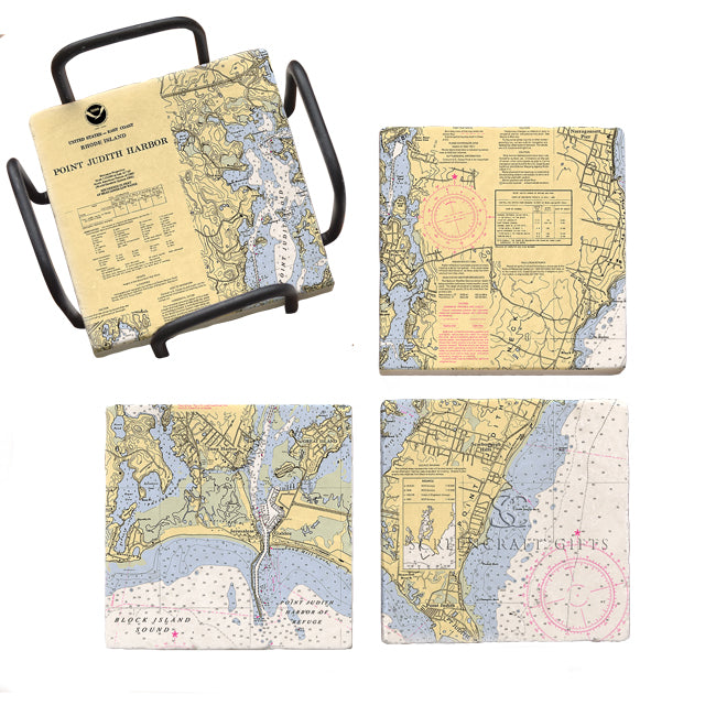 Point Judith, RI- Marble Coaster Set