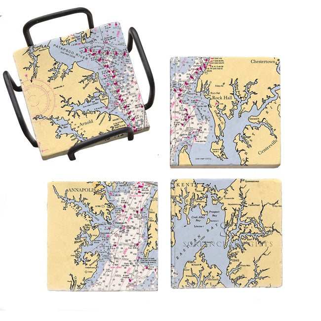 Chesapeake Bay - Marble Coaster Set