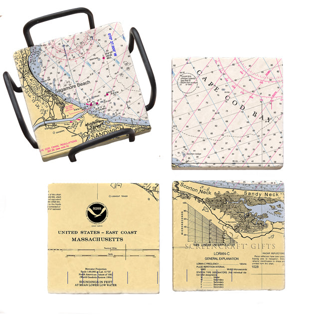 Sandwich, MA - Marble Coaster Set