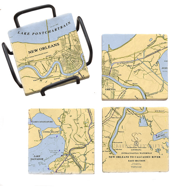 New Orleans, LA- Marble Coaster Set