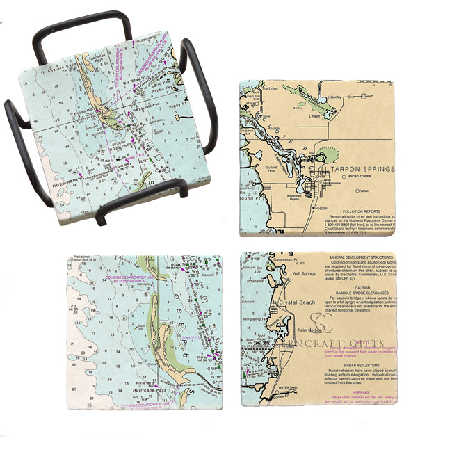 Tarpon Springs, FL- Marble Coaster Set