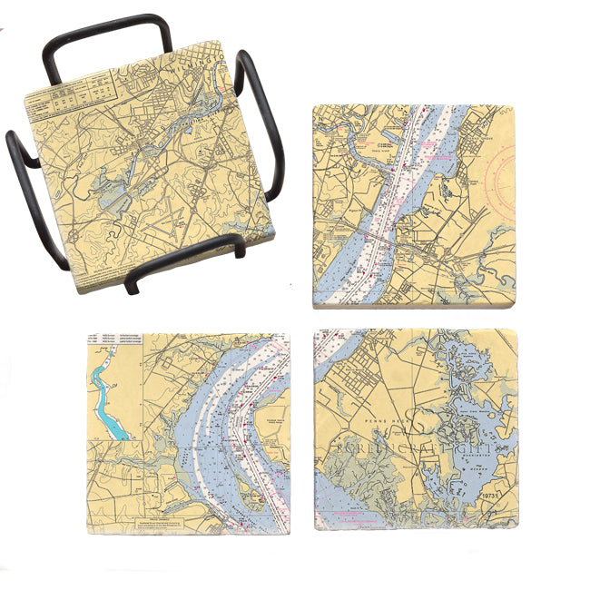 Wilmington, DE- Marble Coaster Set