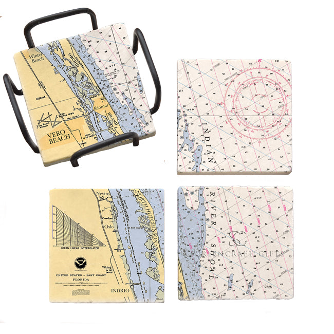 Vero Beach, FL - Marble Coaster Set