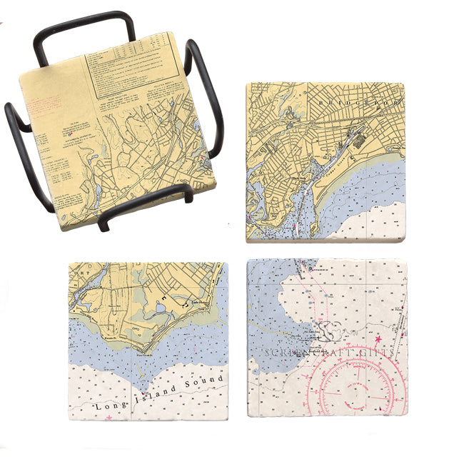 Fairfield, CT- Marble Coaster Set