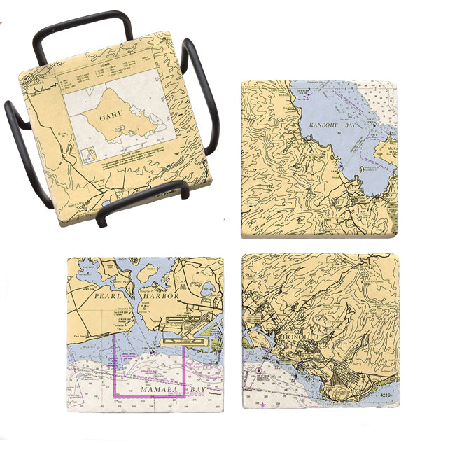 Pearl Harbor- Marble Coaster Set