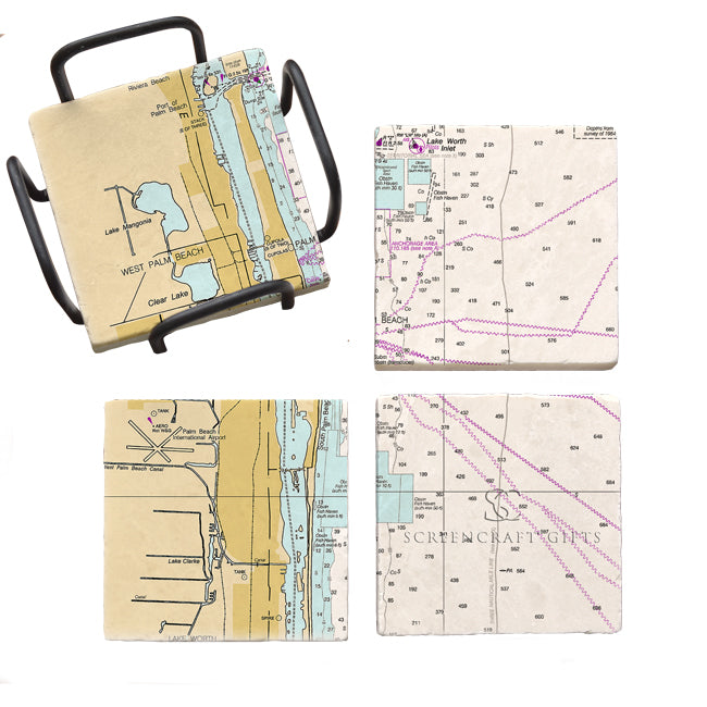 West Palm Beach, FL- Marble Coaster Set