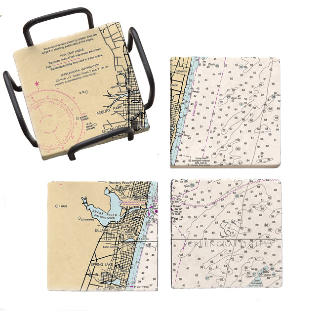 Ocean Grove, NJ  - Marble Coaster Set