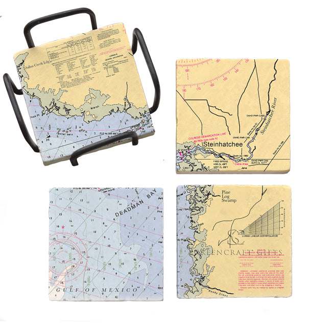 Steinhatchee, FL- Marble Coaster Set