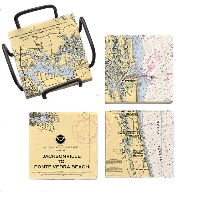 Jacksonville, FL - Marble Coaster Set