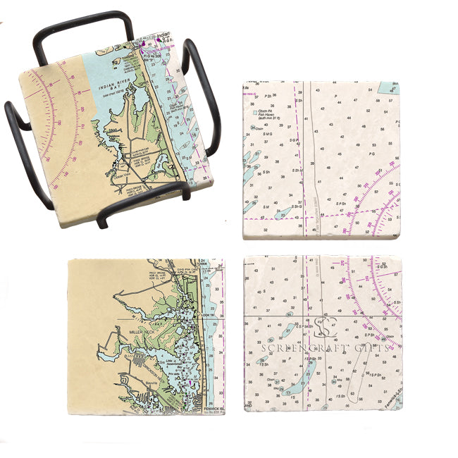 Bethany Beach, DE- Marble Coaster Set