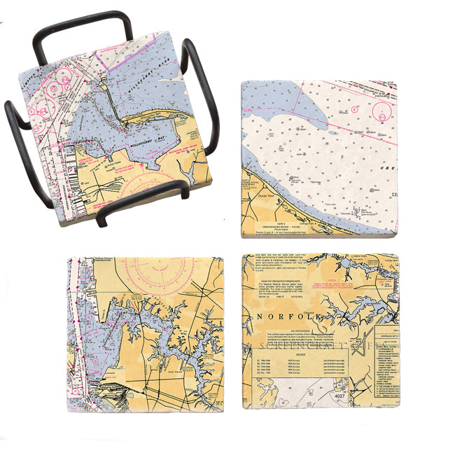 Norfolk, VA - Marble Coaster Set