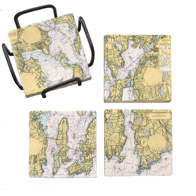 Narragansett Bay- Marble Coaster Set