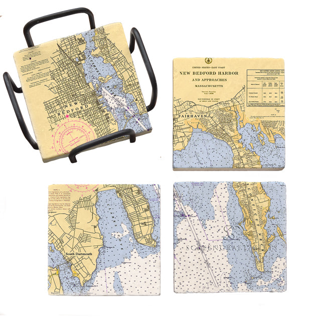 New Bedford, MA- Marble Coaster Set