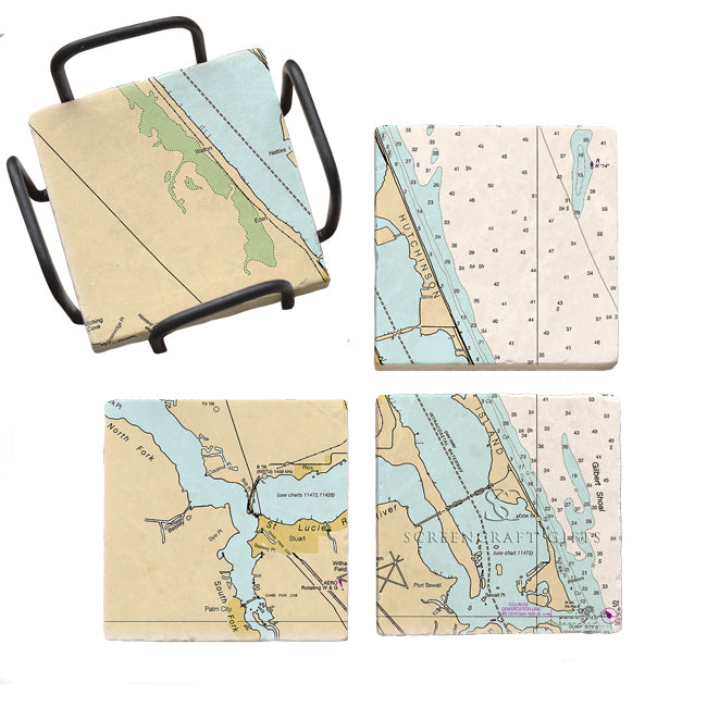 Jensen Beach, FL- Marble Coaster Set