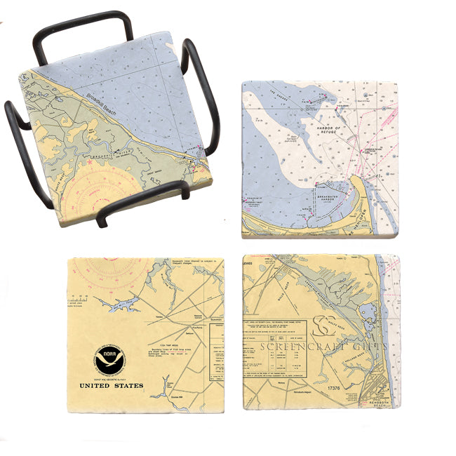 Lewes, DE- Marble Coaster Set