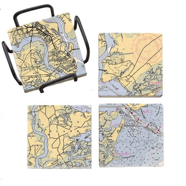 Charleston, SC - Marble Coaster Set