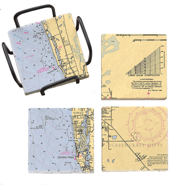 Naples, FL- Marble Coaster Set