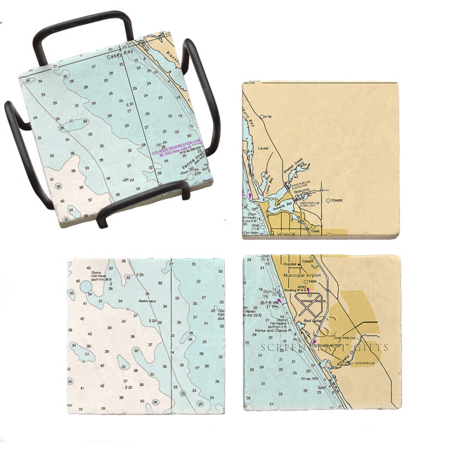 Venice, FL - Marble Coaster Set