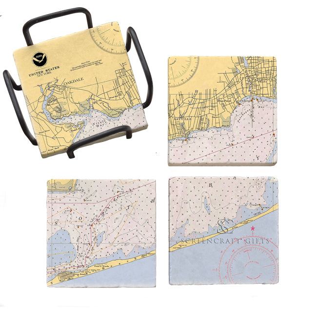 Sayville, NY-  Marble Coaster Set