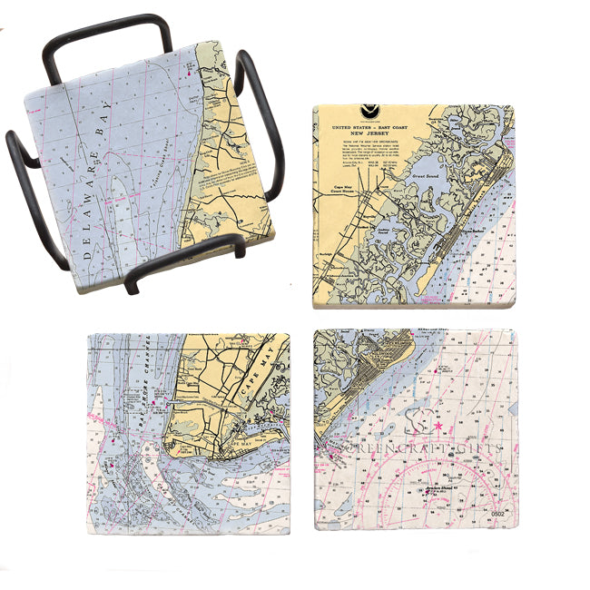 Cape May, NJ- Marble Coaster Set