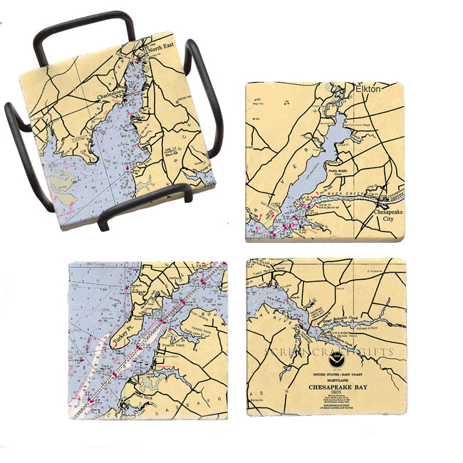 Elkton, MD- Marble Coaster Set