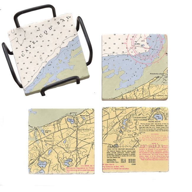 Brewster,  MA - Marble Coaster Set