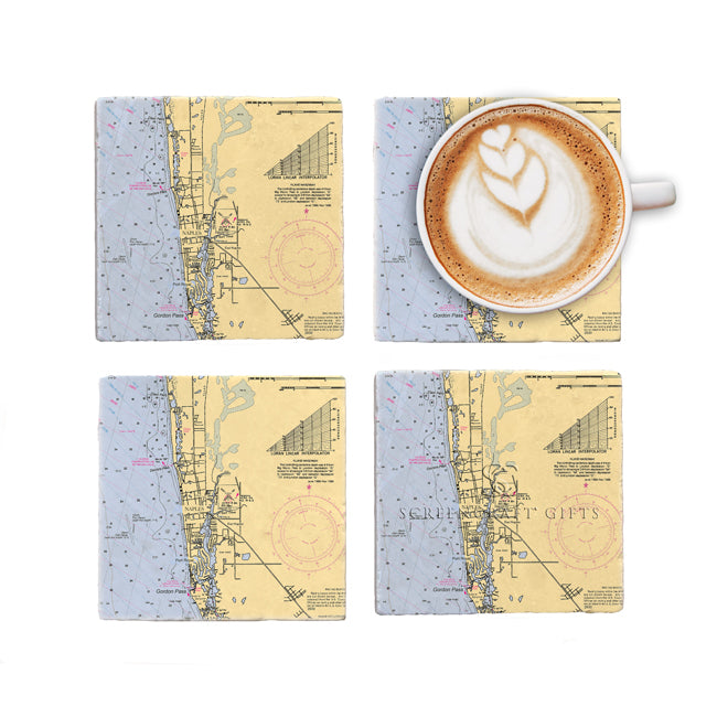 Naples, FL- Marble Coaster Set