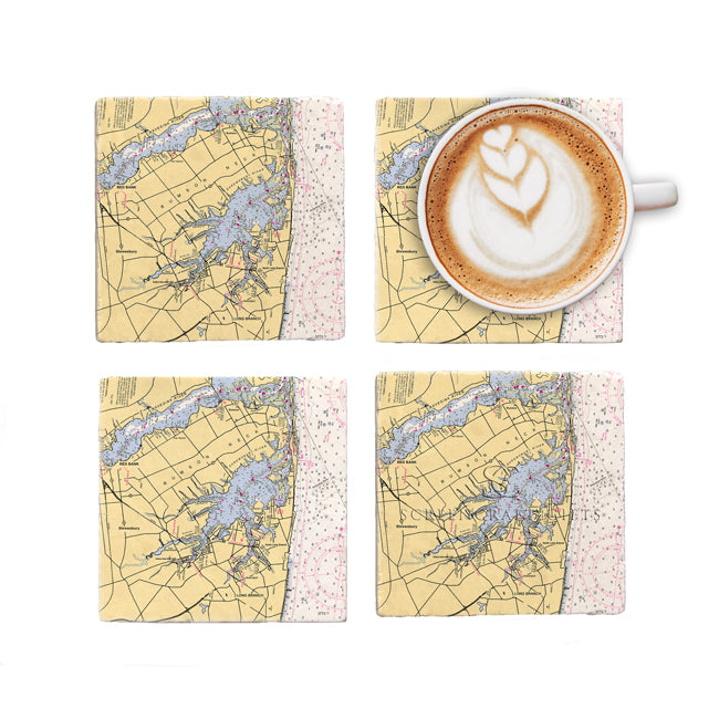 Rumson, NJ-  Marble Coaster Set