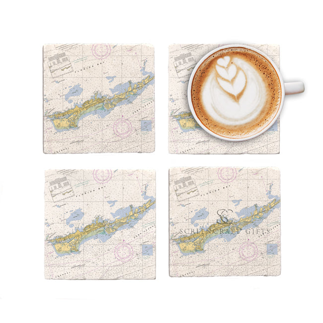 Marathon, FL - Marble Coaster Set