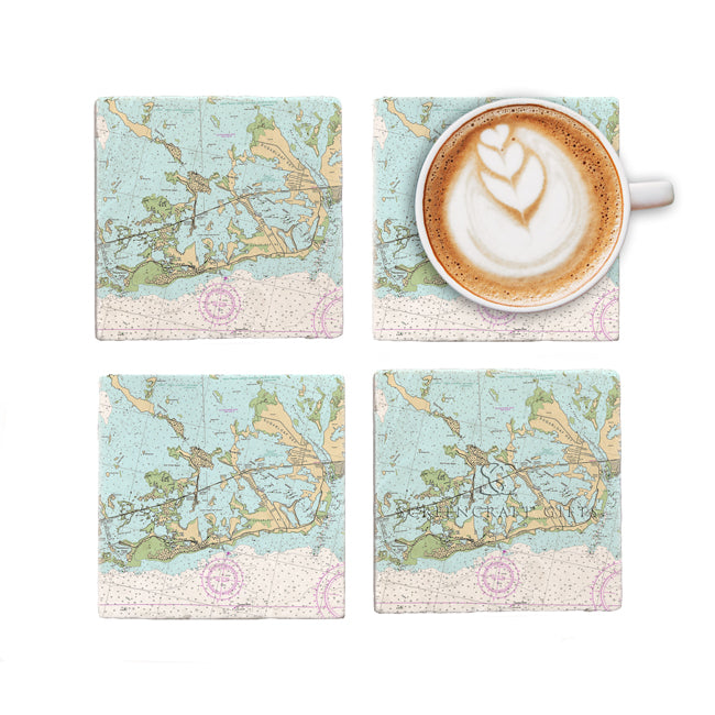 Sugarloaf Key, FL  - Marble Coaster Set
