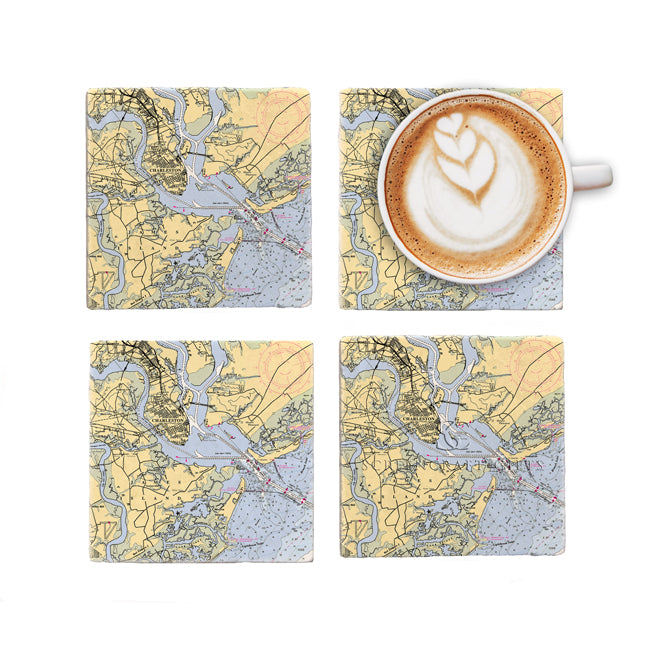 Charleston, SC - Marble Coaster Set