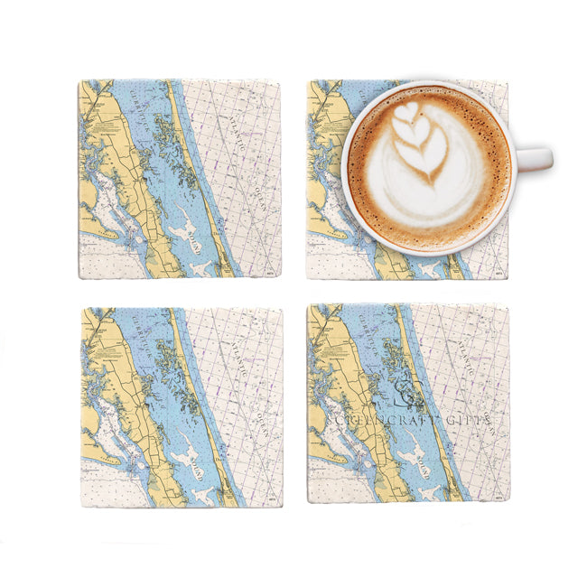 Duck, NC - Marble Coaster Set