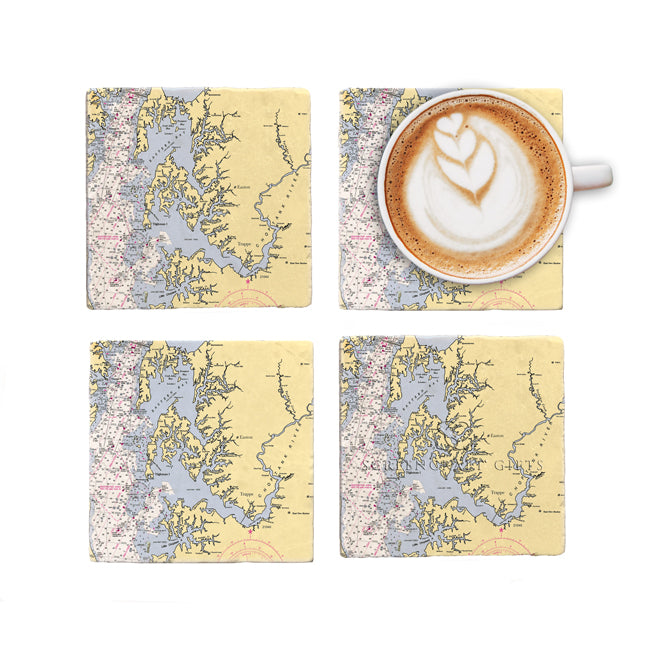 Easton, MD - Marble Coaster Set