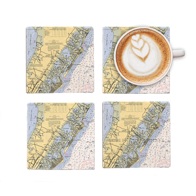 Stone Harbor, NJ - Marble Coaster Set